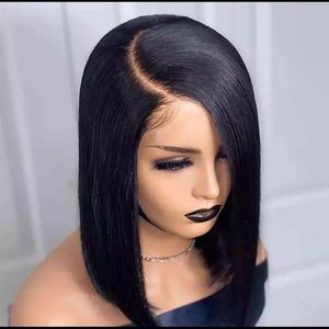 100% Pre Plucked 10 Inch Brazilian Human Hair Wig Side Part Bob Wig